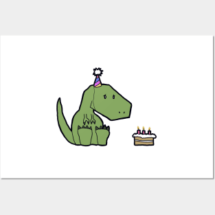 Lonely Birthday Dinosaur - Please Help Posters and Art